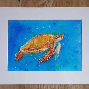 Sea Turtle A4 Art Print